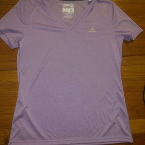 Adidas light purple short-sleeve athletic top
